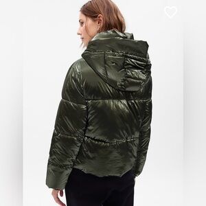 Dark olive puffer jacket